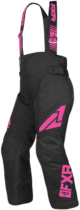 FXR Yth Clutch Pant Black/Electric Pink Child & Youth Snowmobile Pants FXR