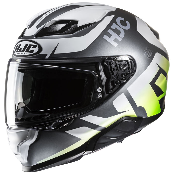 HJC F71 Bard Helmet in Semi-flat Gray/Green