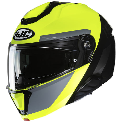 HJC i91 Bina Helmet in Hi-Viz Black