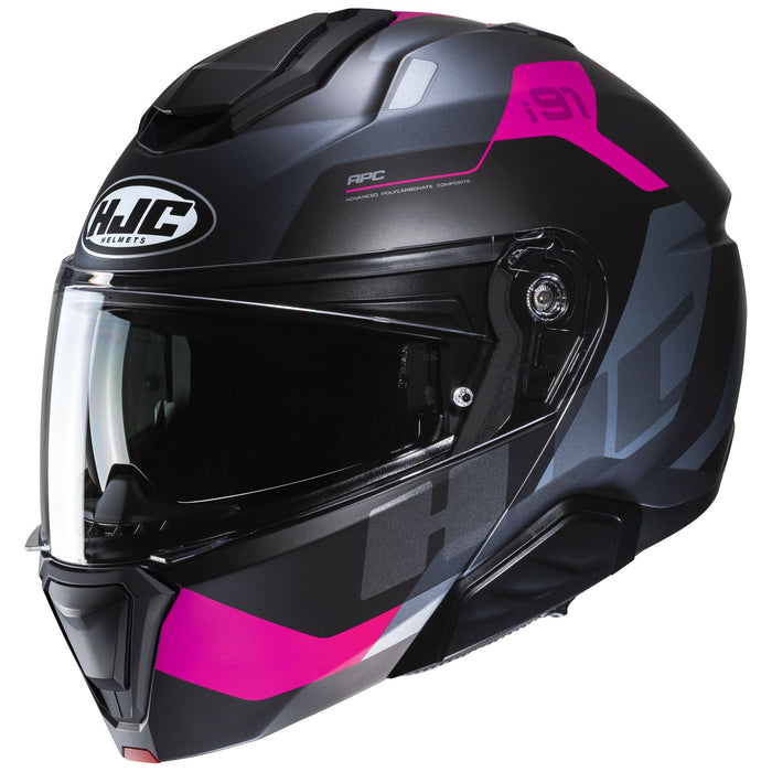 HJC i91 Carst Helmet in Semi-flat Gray/Pink