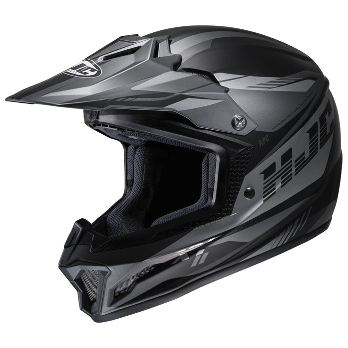 HJC CL-XY 2 Drift Youth Motocross Helmet in Semi-flat Silver/Black