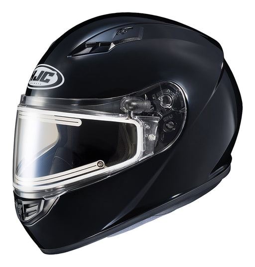 HJC CS-R3 Snow Solid Helmets with Dual Lens Electric Shield in Black