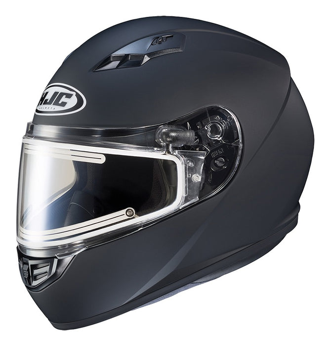 HJC CS-R3 Snow Solid Helmets with Dual Lens Electric Shield in Matte Black