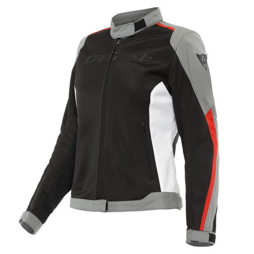 Dainese Hydraflux 2 Air D-Dry Lady Jacket in Black/Charcoal Grey/Lava Red