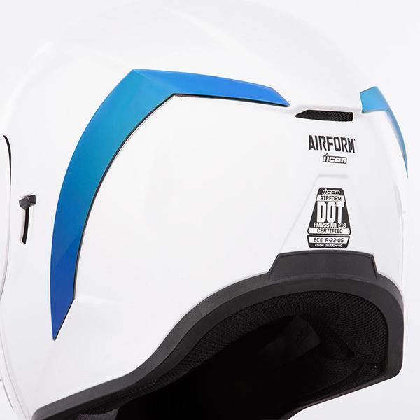 Icon Airform Rear Spoilers Motorcycle Helmets Icon RST Blue 