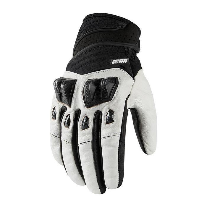 Icon Konflict Gloves Men's Motorcycle Gloves Icon White S 