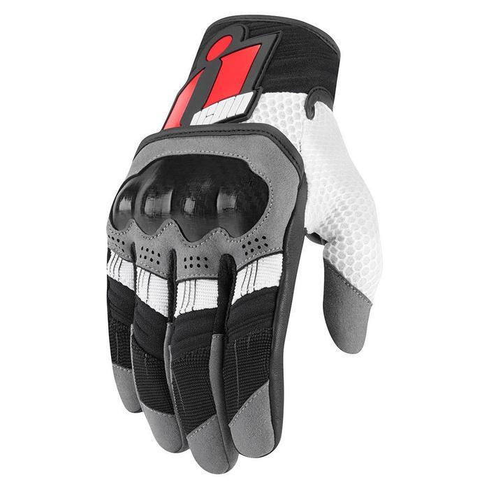 Icon Overlord Gloves Men's Motorcycle Gloves Icon Red SM 