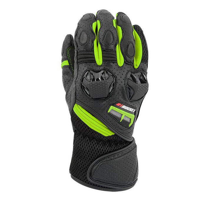 JOE ROCKET Highside Air Leather/Mesh Gloves in Black Men's Motorcycle Gloves Joe Rocket Hi-Vis/Black S 