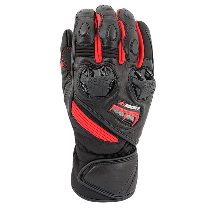 JOE ROCKET Highside Leather/Textile Gloves Men's Motorcycle Gloves Joe Rocket Red/Black S