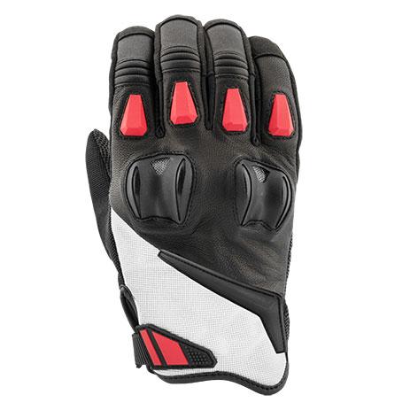JOE ROCKET Men's Atomic Textile Gloves Men's Motorcycle Gloves Joe Rocket White/Red/Black S