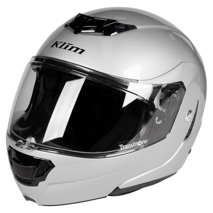 KLIM TK1200 Karbon Modular Helmets - ECE/DOT Motorcycle Helmets Klim Gloss Silver S 