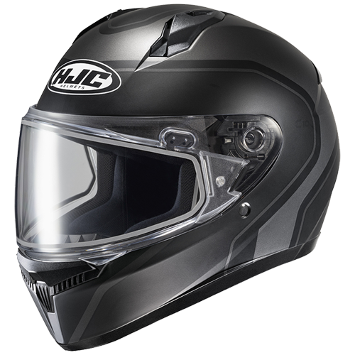 HJC C10 Elie With Dual-Lens Shield Youth Motocross Helmet in Semi-Flat Black/Gray