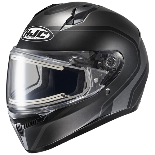 HJC C10 Elie With Dual-Lens Electric Shield Snow Helmet in Semi-flat Black/Gray