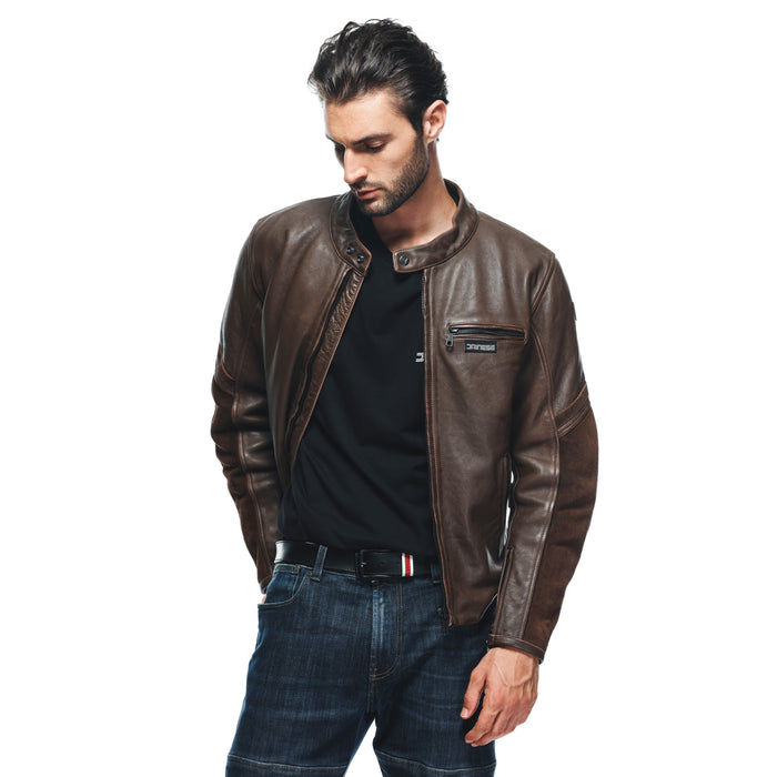 Dainese Merak Leather Jacket in Tobacco