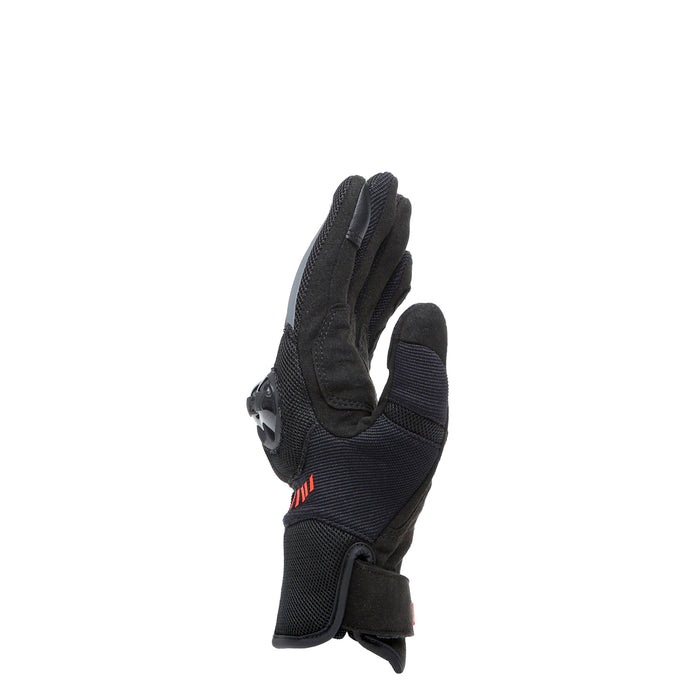 Dainese Mig 3 Air Tex Gloves in Black/Fluo Red