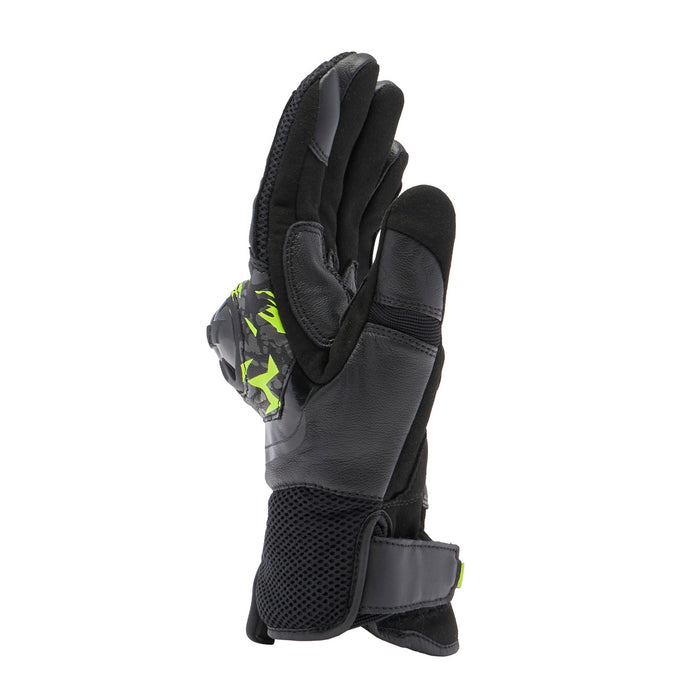 Dainese Mig 3 Unisex Leather Gloves in Black/Anthracite/Fluo Yellow