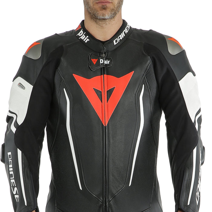 Dainese Misano 2 D-Air Perf. One Piece Suit in Black/Black/White