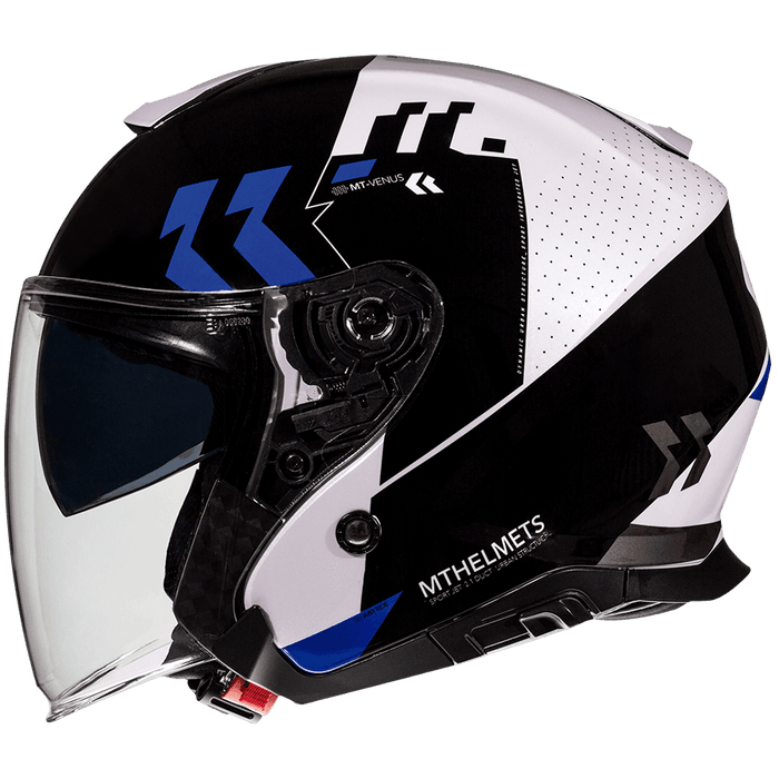 MT HELMETS ATOM SV Venus Helmets Motorcycle Helmets MT Helmets Blue XS 
