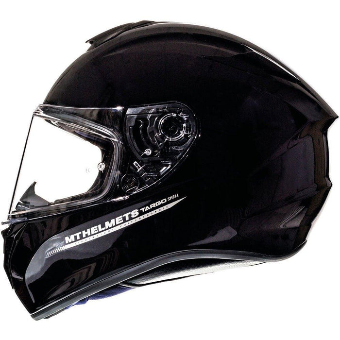 MT HELMETS Targo Solid Helmets Motorcycle Helmets MT Helmets Black XS 