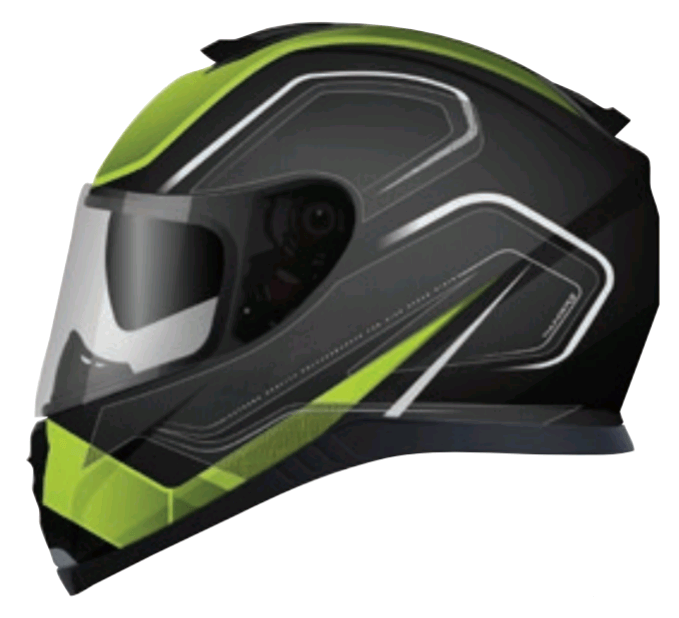 MT HELMETS THUNDER 3 SV Trace Helmets Motorcycle Helmets MT Helmets Yellow Hi-viz XS 
