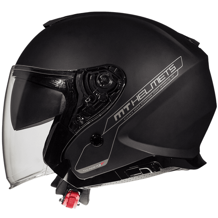 MY HELMETS THUNDER 3 SV JET Solid Helmet in Matte Black