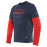 Dainese Paddock LS T-shirt in Black Iris/Lava Red/Lava Red