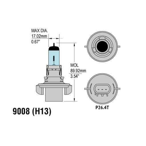 9008 (H13) Headlight Bulbs