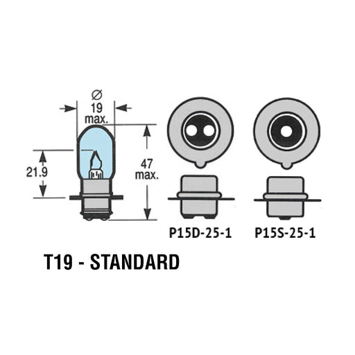 T19 - STANDARD Headlight Bulbs