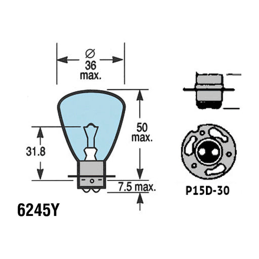 6245Y Headlight Bulbs