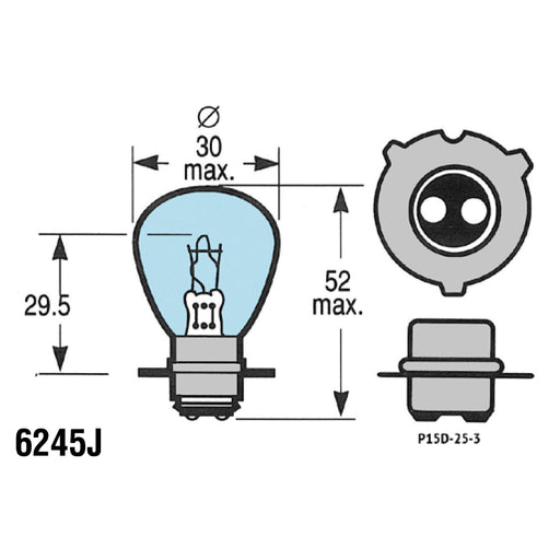 6245J Headlight Bulbs