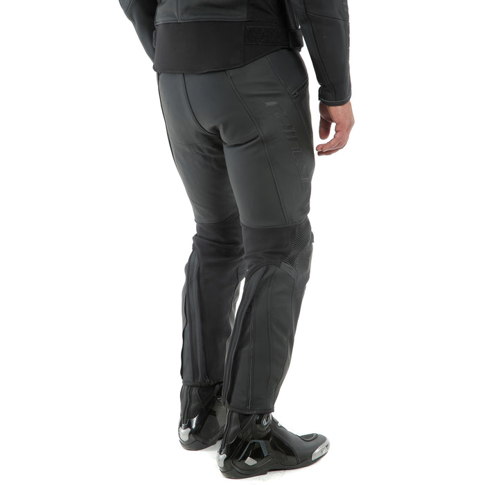 Dainese Pony 3 Perf. Leather Pants in Matte Black