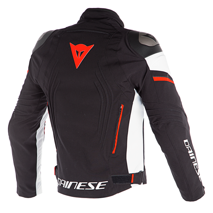 Dainese Racing 3 D-Dry Jacket in Black/White/Fluo Red
