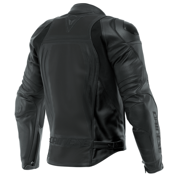 Dainese Racing 4 Leather Perforated Jacket in Black