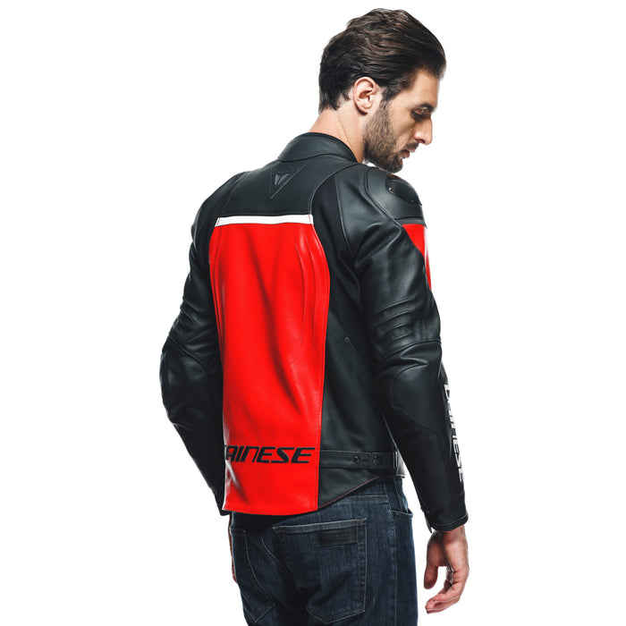 Dainese Racing 4 Leather Jacket in Red/Black