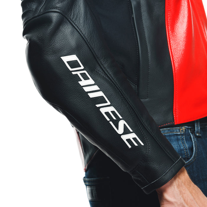 Dainese Racing 4 Leather Jacket in Red/Black