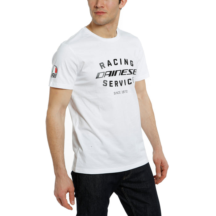 Dainese Racing Service T-shirt in White/Black