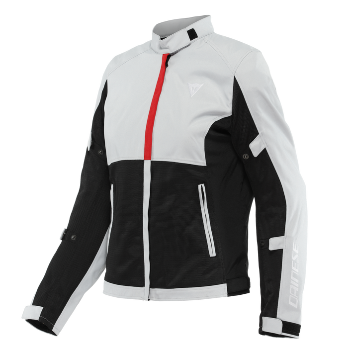 Dainese Risoluta Air Tex Lady Jacket in Glacier Grey/Lava Red