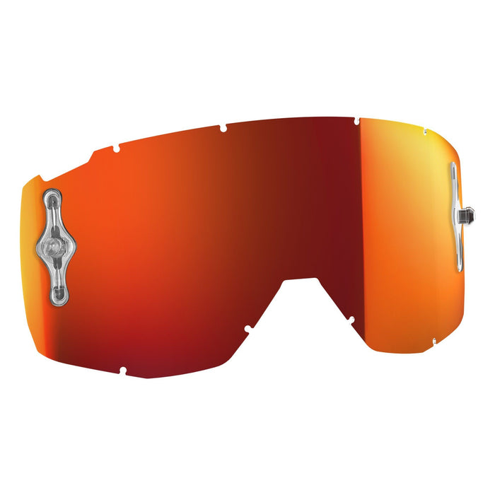 SCOTT Hustle/Tyrant/Split Single Works Lens Motocross Goggles Scott Orange Chrome 