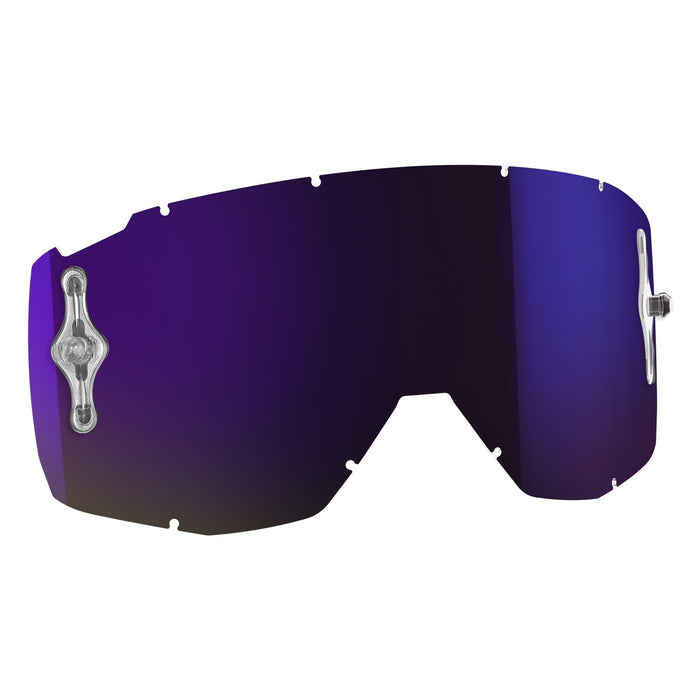 SCOTT Hustle/Tyrant/Split Single Works Lens Motocross Goggles Scott Purple Chrome 
