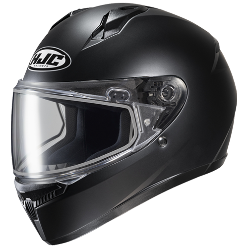 HJC C10 Solid With Dual-Lens Shield Youth Motocross Helmet in Semi-Flat Black