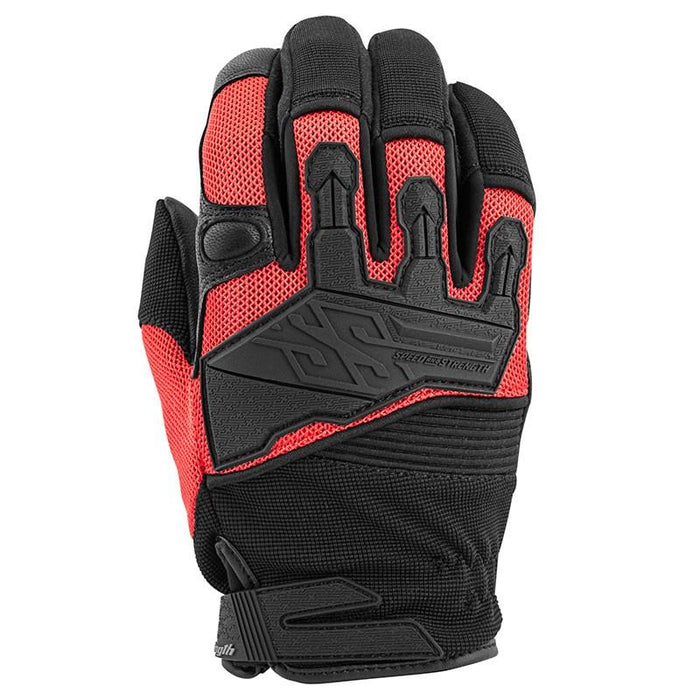 SPEED AND STRENGTH Hammer Down™ Mesh Gloves Men's Motorcycle Gloves SPEED AND STRENGTH Red S 
