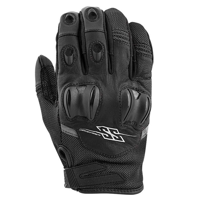 SPEED AND STRENGTH Power and The Glory™ Leather/Mesh Gloves Men's Motorcycle Gloves SPEED AND STRENGTH Black S 