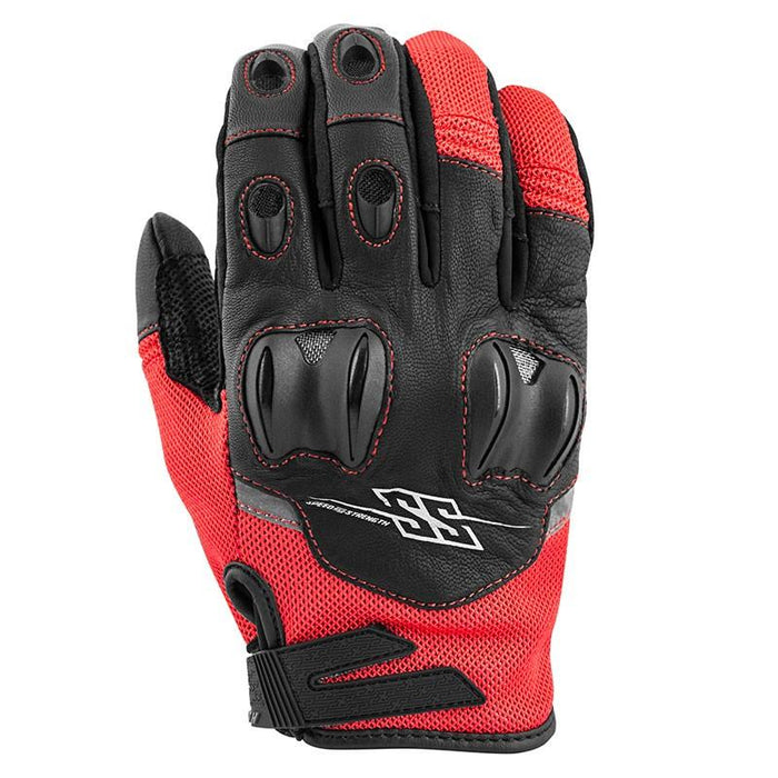 SPEED AND STRENGTH Power and The Glory™ Leather/Mesh Gloves Men's Motorcycle Gloves SPEED AND STRENGTH Red S 