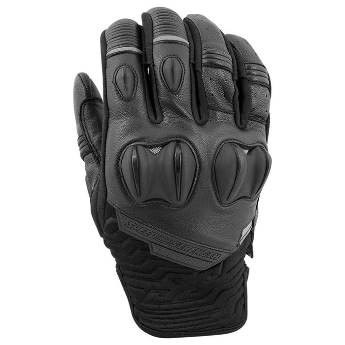 SPEED AND STRENGTH Run With The Bulls™ Leather/Textile Gloves Men's Motorcycle Gloves SPEED AND STRENGTH