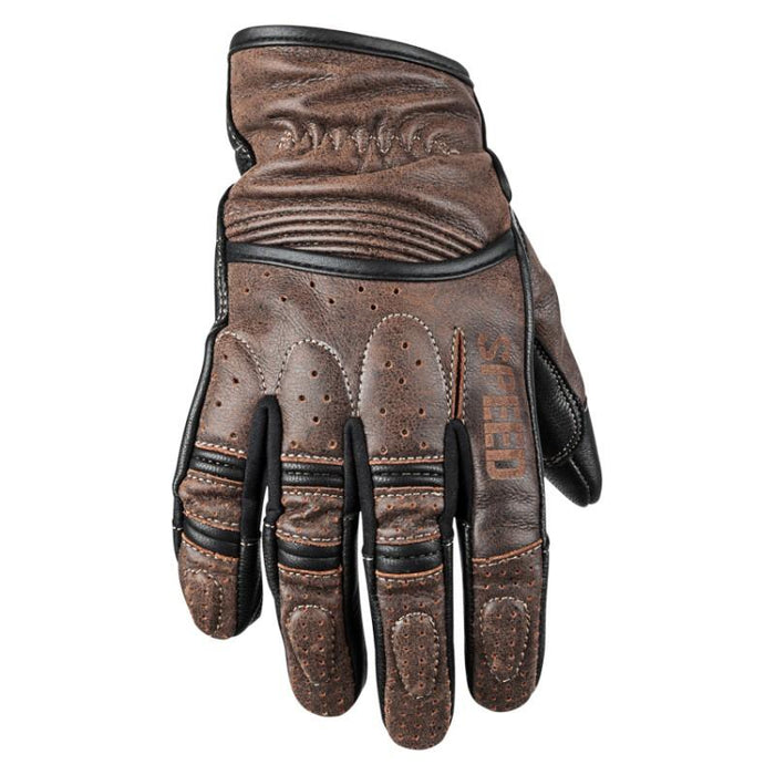 SPEED AND STRENGTH Rust and Redemption™ Leather Gloves Men's Motorcycle Gloves SPEED AND STRENGTH Brown S 