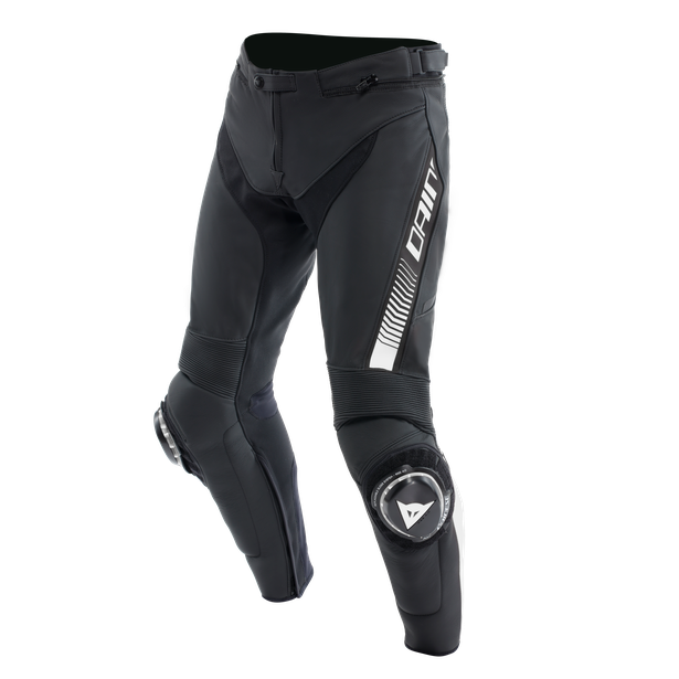 Dainese Super Speed Leather Pants in Black/White