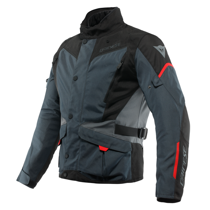 Dainese Tempest 3 D-Dry Jacket in Ebony/Black/Lava Red