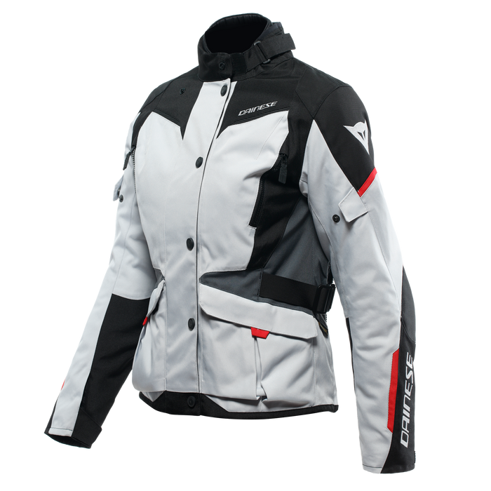Dainese Tempest 3 D-Dry Lady Jacket in Glacier Grey/Black/Lava Red
