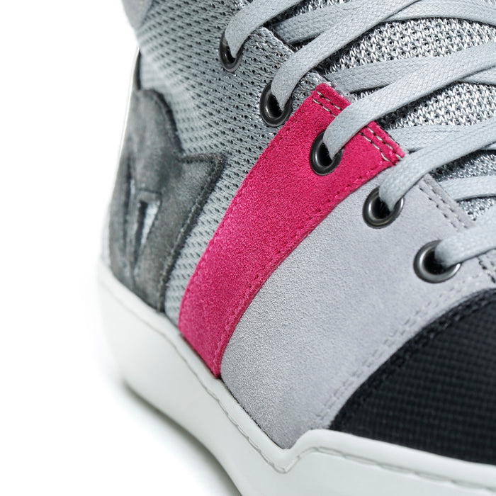 Dainese York Air Lady Shoes in Light Gray/Coral