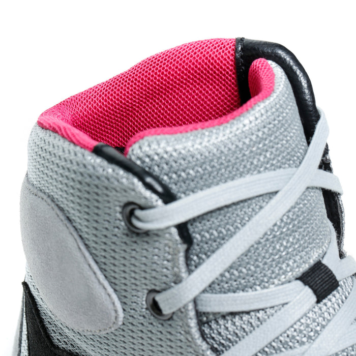 Dainese York Air Lady Shoes in Light Gray/Coral